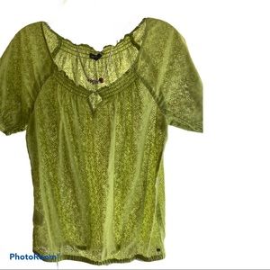 Lemongrass Eddie Bauer Summer Short Sleeve top S